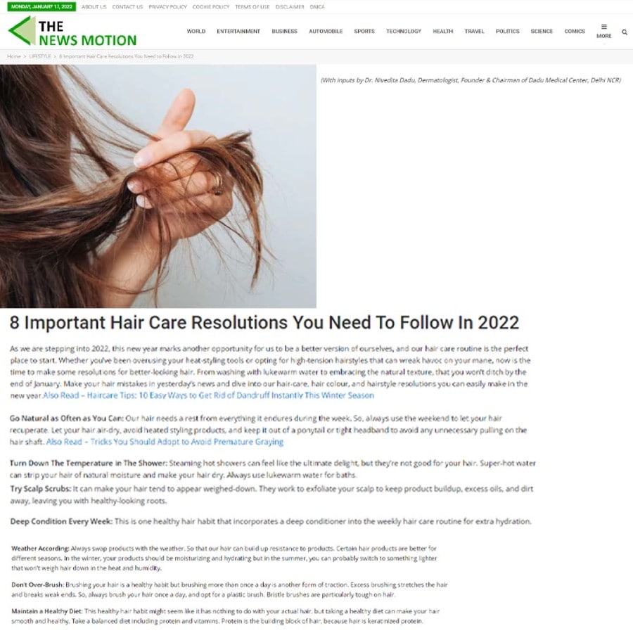 8 Important Hair Care Resolutions You Need To Follow In 2022